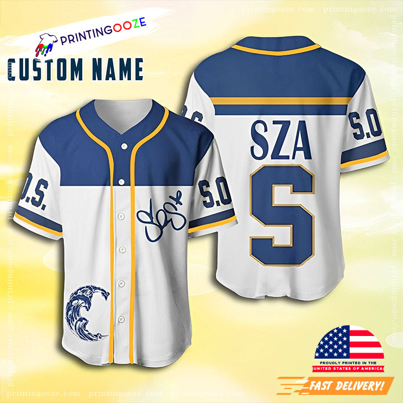 Personalized SZA SOS New Album Baseball Jersey baseball jersey product view 1