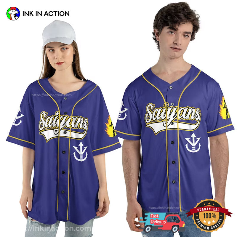 Personalized Saiyan Dragonball Z Baseball Jersey baseball jersey product view 1