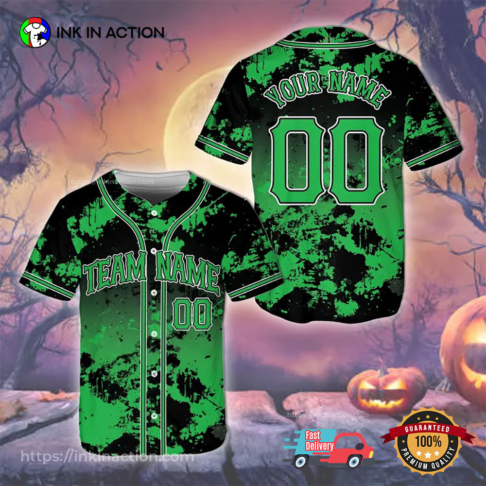 Personalized Trick or Treat Halloween Baseball Jersey baseball jersey product view 1