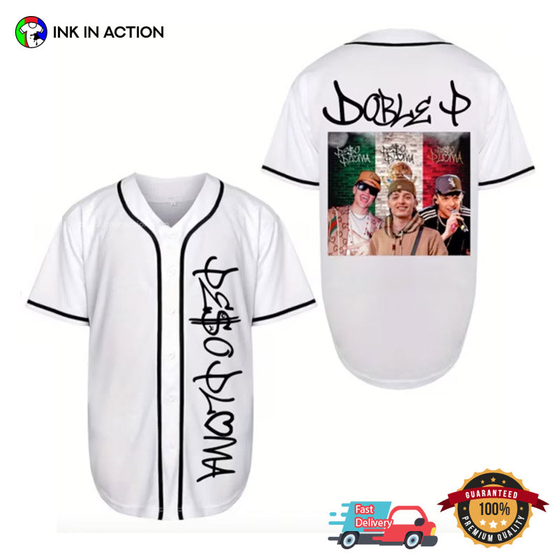 Peso Pluma Doble P Concert Baseball Jersey baseball jersey product view 1