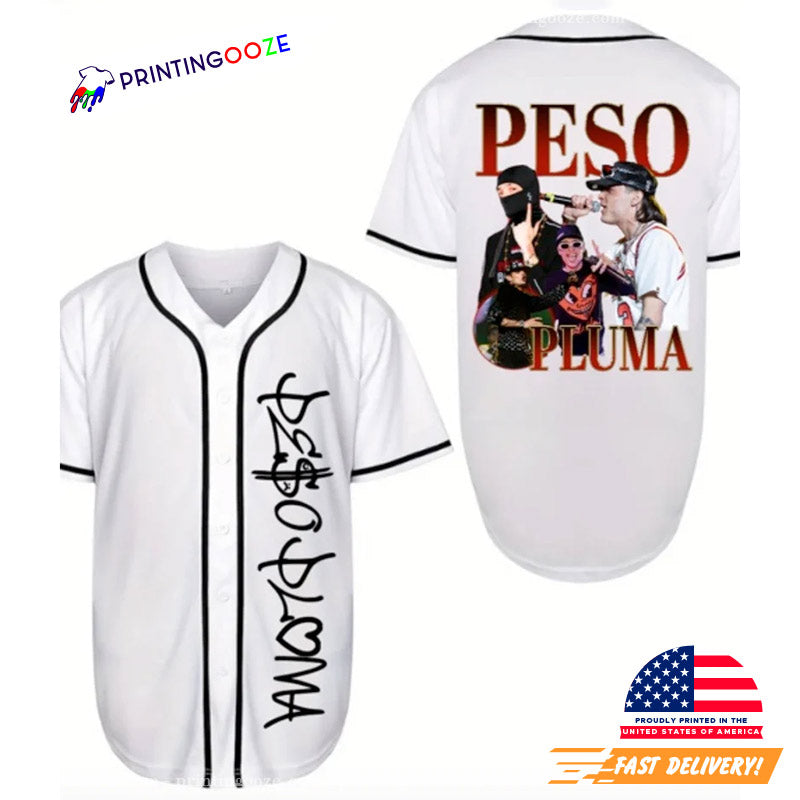 Peso Pluma Highlights Concert Baseball Jersey baseball jersey product view 1