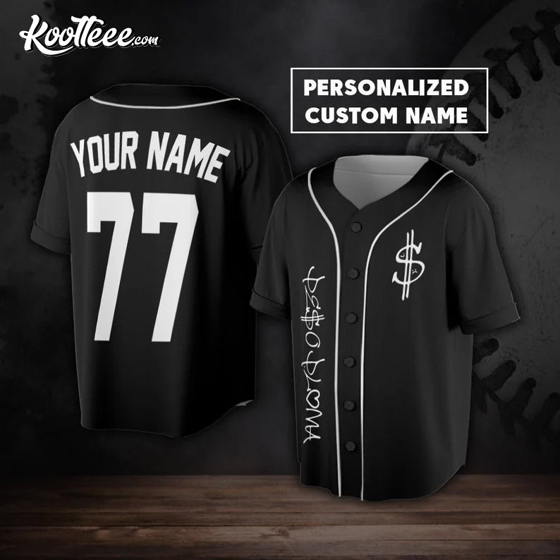 Peso Pluma Merch Custom Name Baseball Jersey baseball jersey product view 1