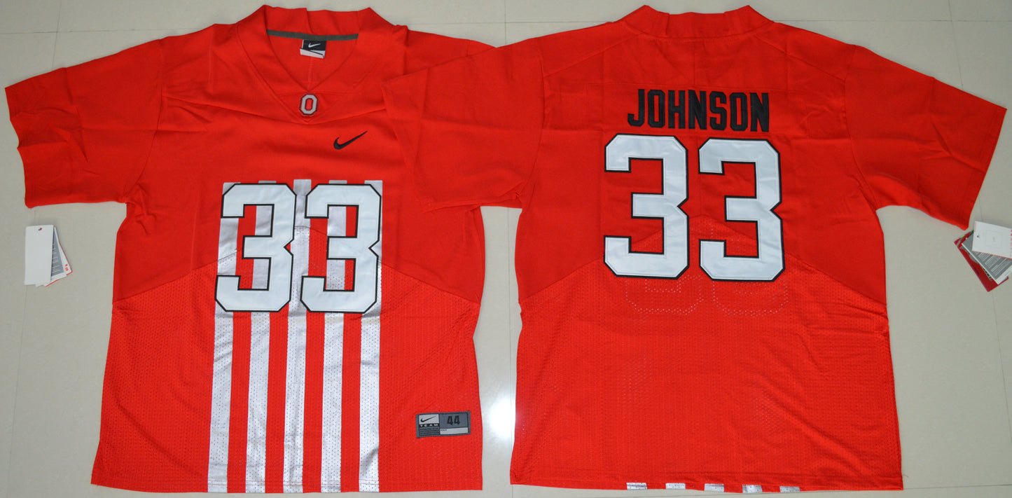 Pete Johnson 33 Elite Red 2016 New College Football Jersey football jersey product view 1