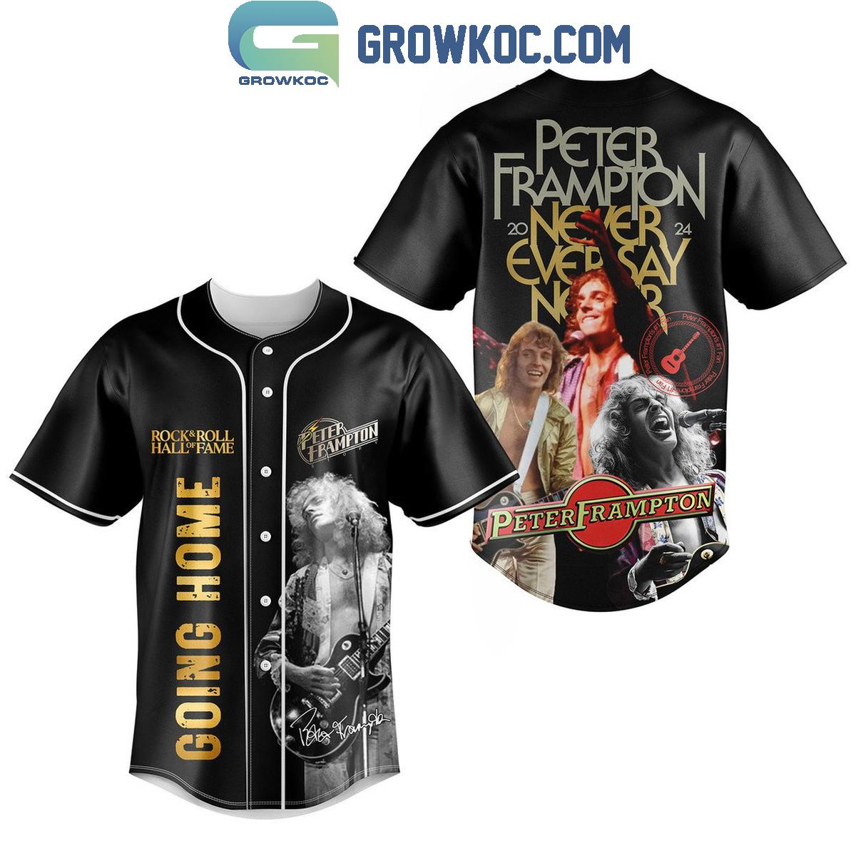 Peter Frampton 2024 Never Say Never Baseball Jersey baseball jersey product view 1