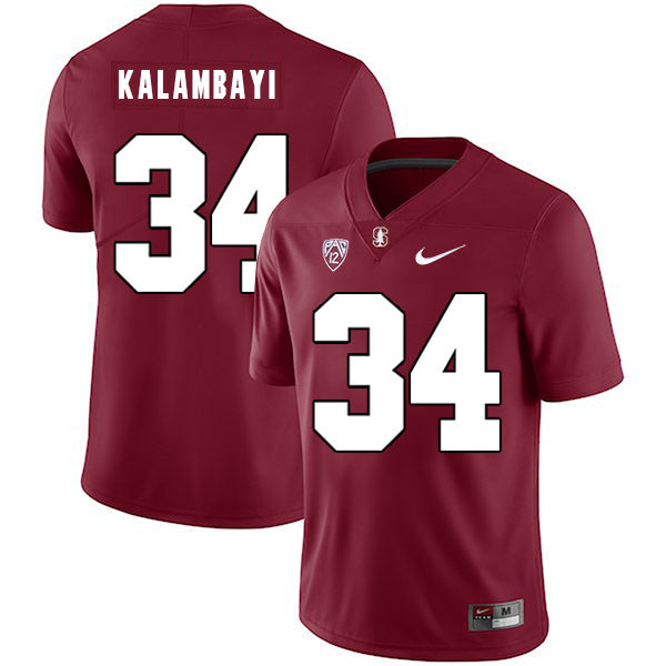 Peter Kalambayi 34 Red College Football Jersey football jersey product view 1