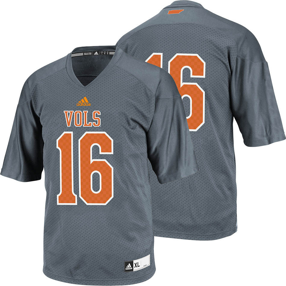 Peyton Manning #16 Smokey Grey 1 College Football Jersey football jersey product view 1