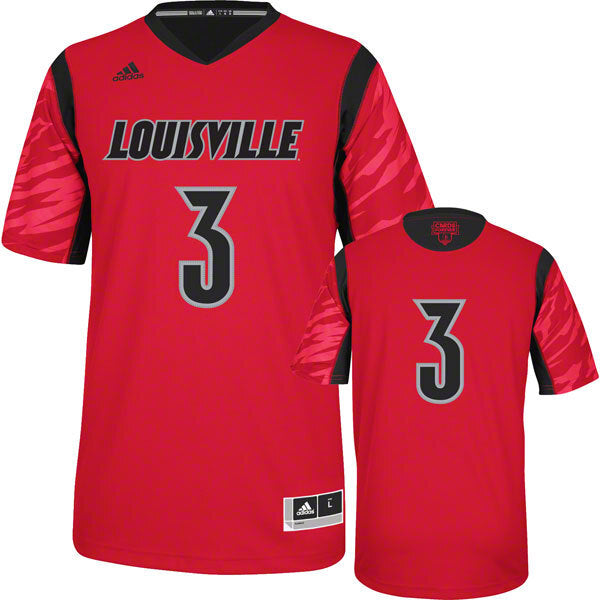 Peyton Siva #3 Red Big East Logo 1 College Football Jersey football jersey product view 1