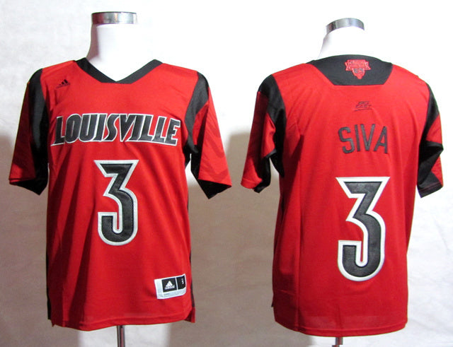 Peyton Siva #3 Red Big East Logo College Football Jersey football jersey product view 1