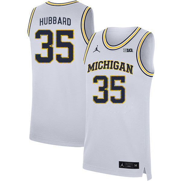 Phil Hubbard 35 White College Football Jersey football jersey product view 1