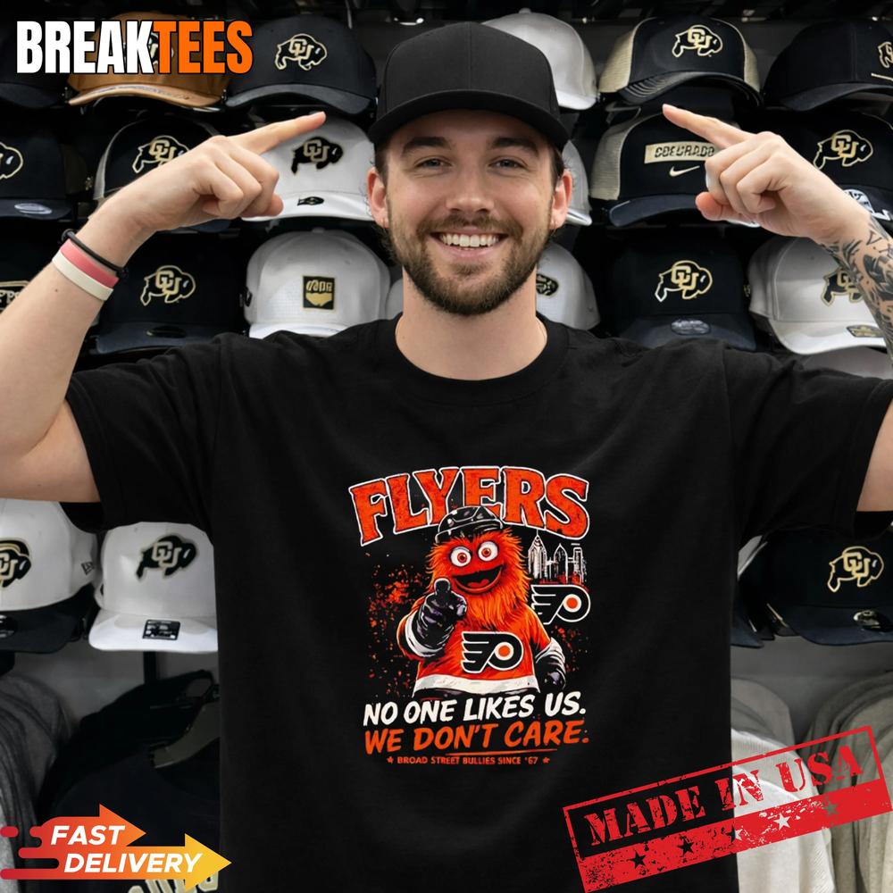 Philadelphia Flyers no one likes us we dont care T-Shirt Unisex T-shirt, Sweatshirt, Hoodie, Long Sleeve Tee - T-Shirt, Sweatshirt, Hoodie