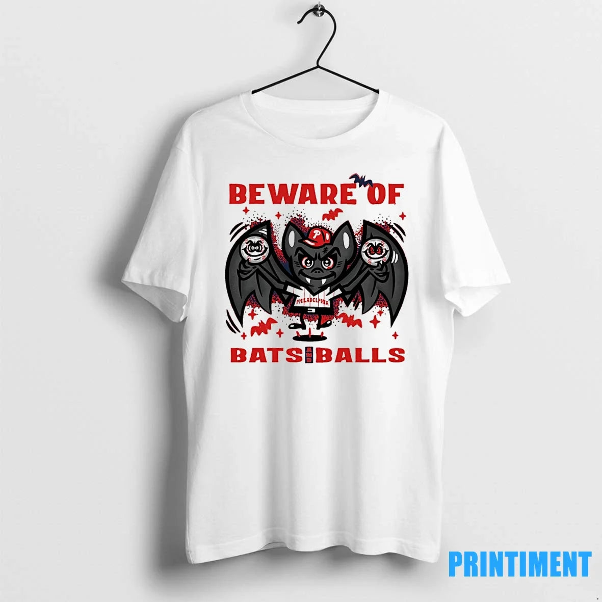 Philadelphia Phillies Beware Of Bats And Balls October Halloween Tshirts Sweater Unisex T-shirt, Sweatshirt, Hoodie, Long Sleeve Tee - T-Shirt, Sweatshirt, Hoodie