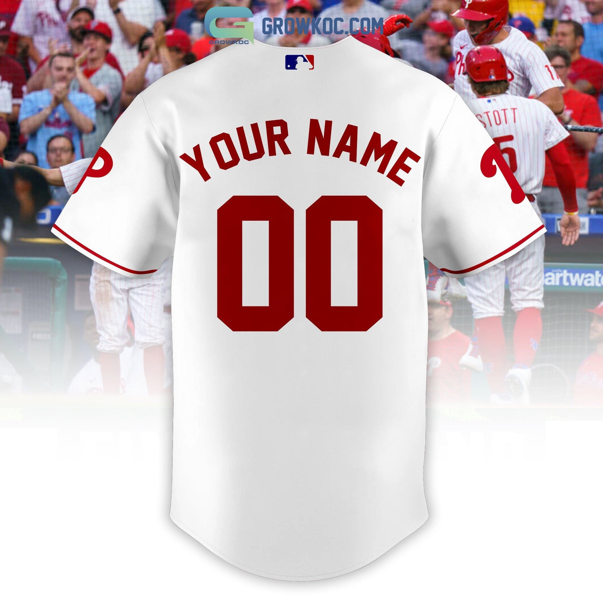 Philadelphia Phillies City Champions Best Team Personalized Baseball Jersey baseball jersey product view 3