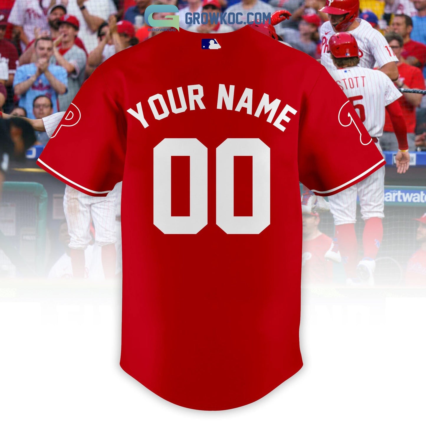 Philadelphia Phillies City Champions Best Team Personalized Red Design Baseball Jersey baseball jersey product view 3