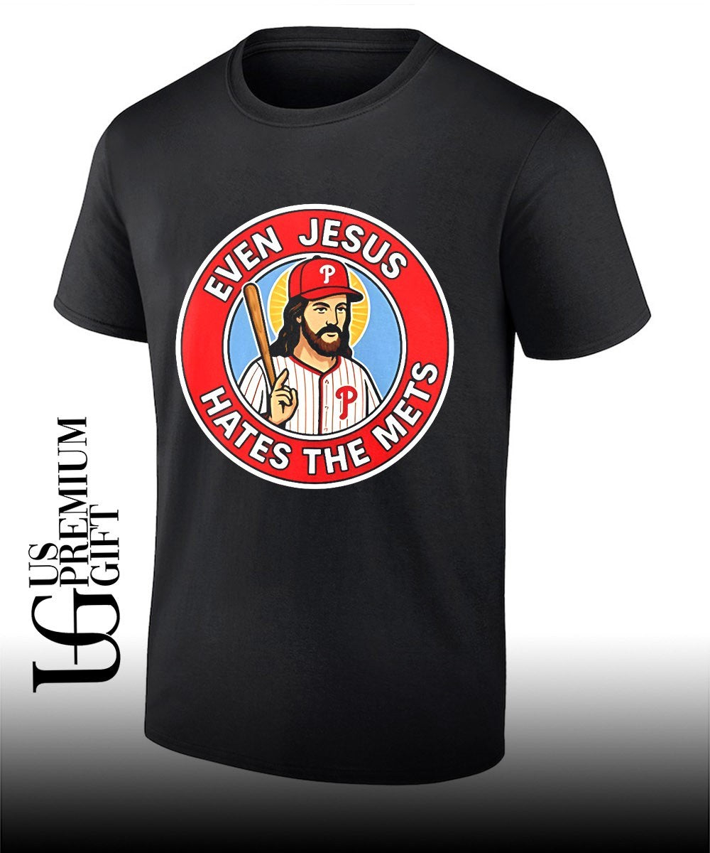 Philadelphia Phillies Even Jesus Hates The Mets logo shirt Unisex T-shirt, Sweatshirt, Hoodie, Long Sleeve Tee - T-Shirt, Sweatshirt, Hoodie