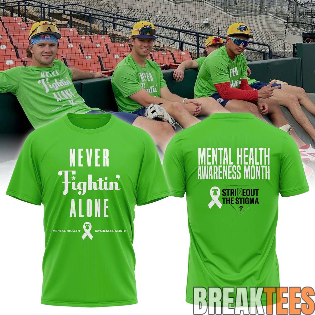 Philadelphia Phillies Mental Health Awareness Month T-Shirt Unisex T-shirt, Sweatshirt, Hoodie, Long Sleeve Tee - T-Shirt, Sweatshirt, Hoodie