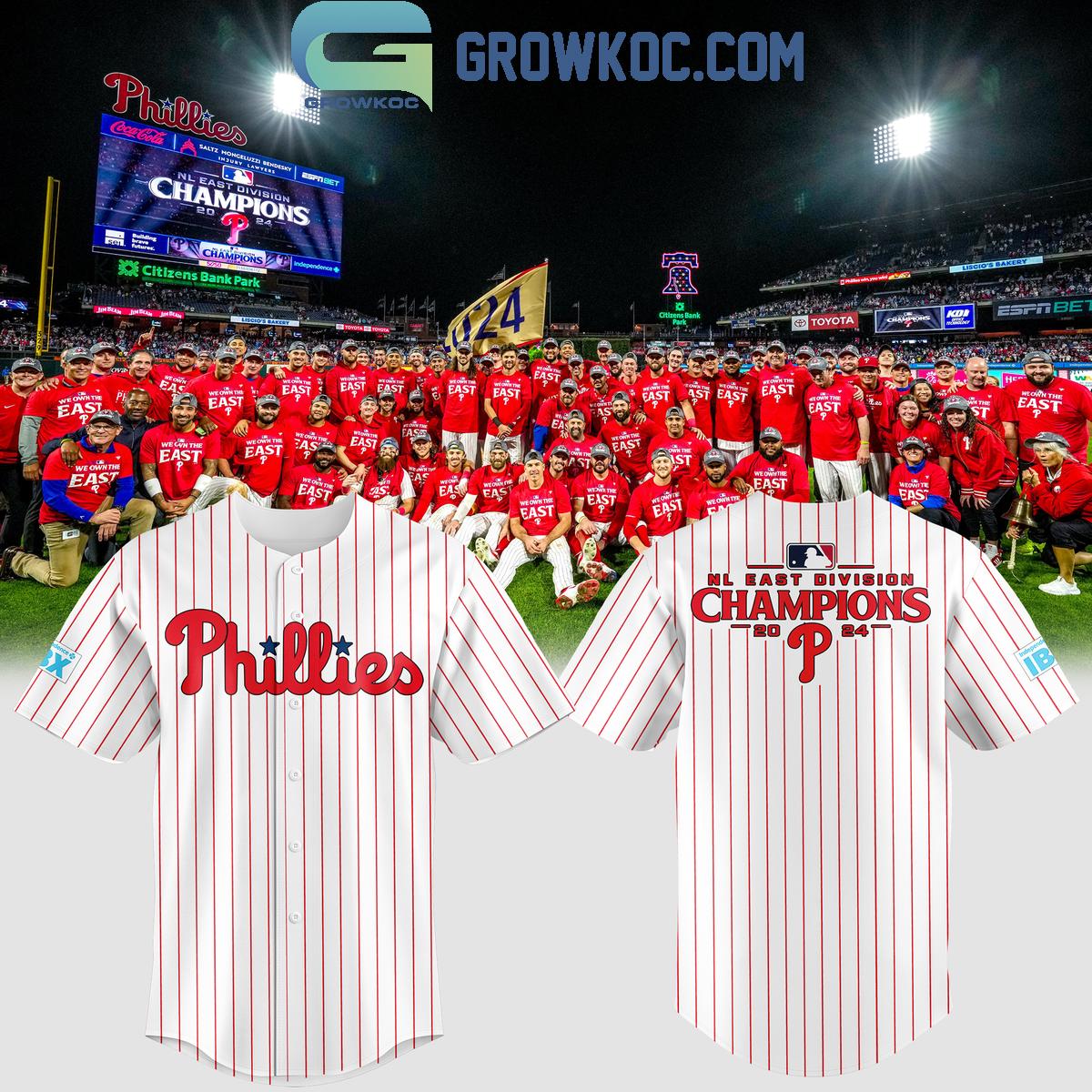 Philadelphia Phillies Your 2024 National League East Champions Baseball Jersey baseball jersey product view 1