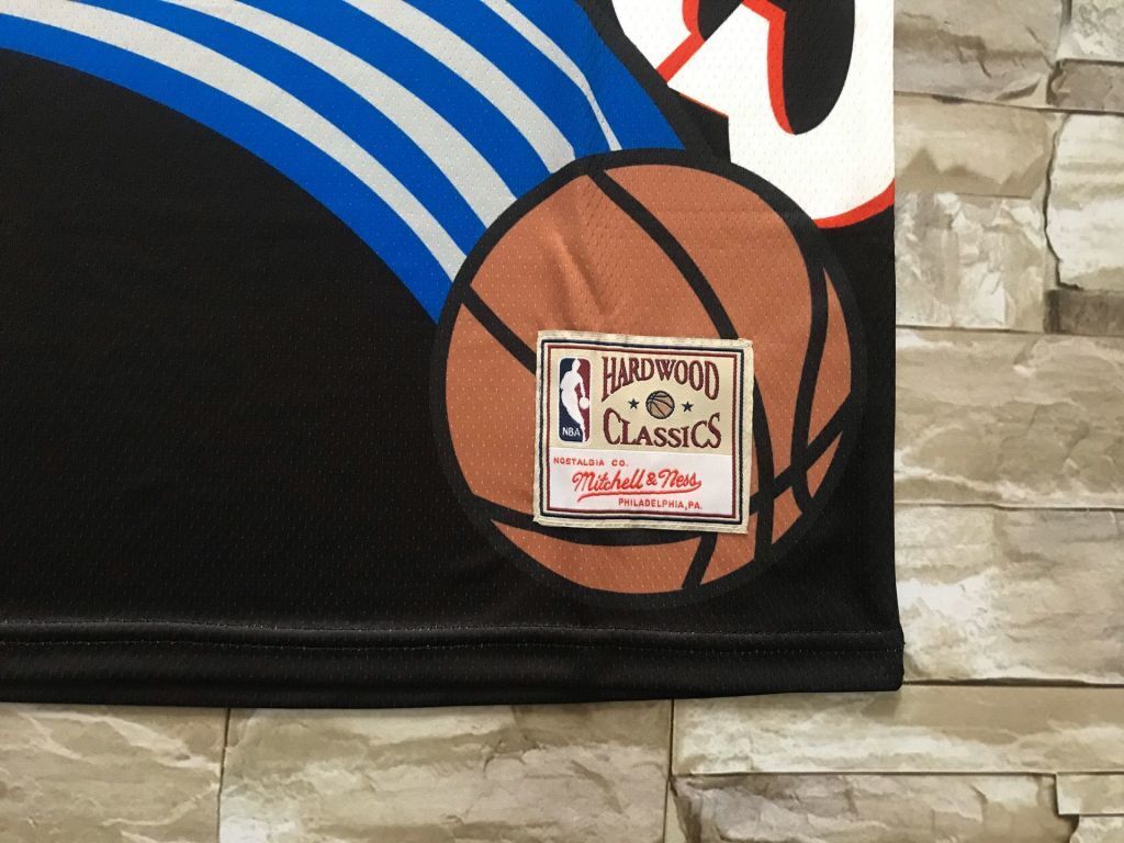 Philadelphia 76ers 76 mitchell&ness Retro Black Style 1 Basketball Jersey basketball jersey product view 1