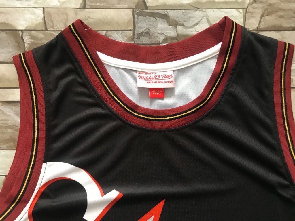 Philadelphia 76ers 76 mitchell&ness Retro Black Style 3 Basketball Jersey basketball jersey product view 1