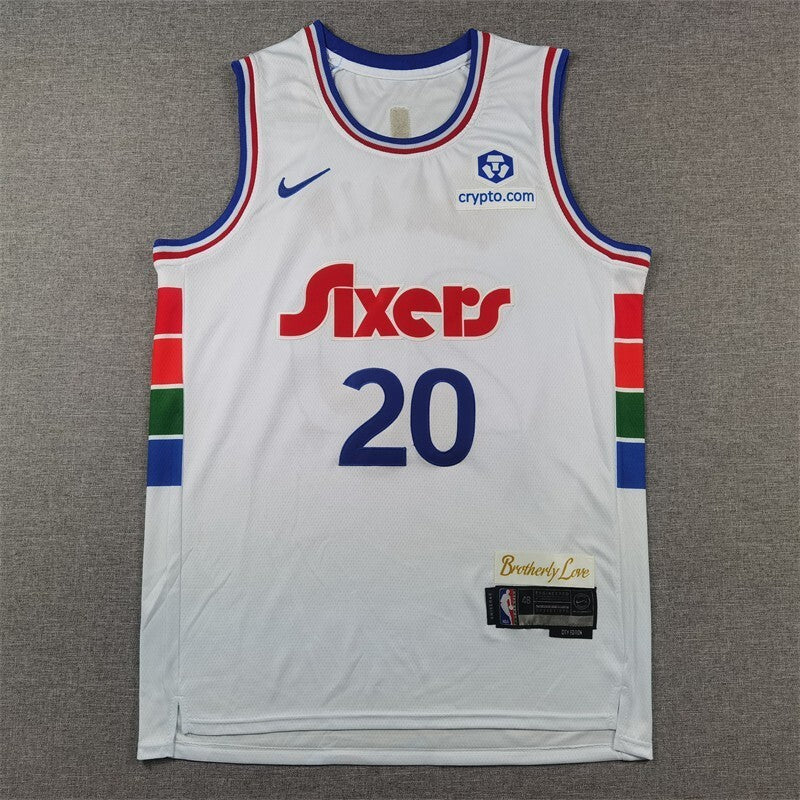 Philadelphia 76ers #20 McCain 76 Team 20 # Ja · City Edition White Style 2 Basketball Jersey basketball jersey product view 1