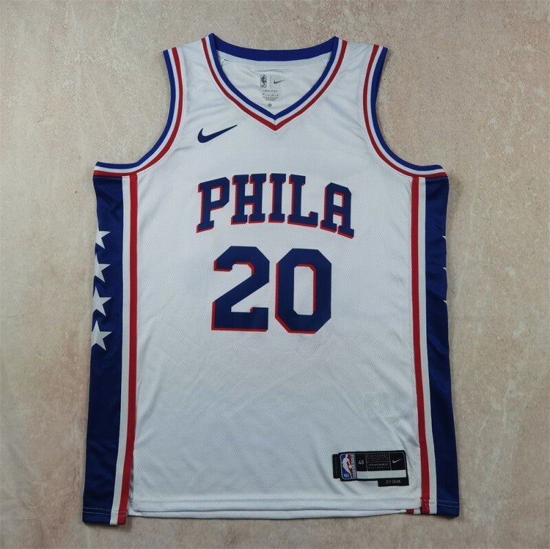 Philadelphia 76ers #20 McCain Hot Press 76 20 White s-xxl Style 2 Basketball Jersey basketball jersey product view 1
