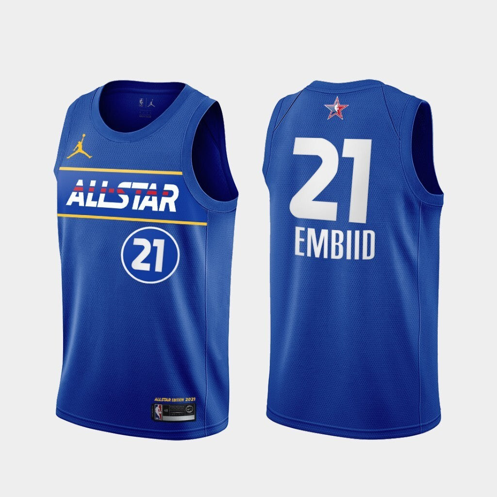 Philadelphia 76ers #21 Joel Embiid 2021-all-star-eastern-conference-blue-76ers-jersey.jpg Basketball Jersey basketball jersey product view 1