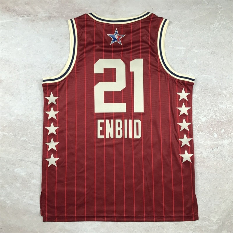 Philadelphia 76ers #21 Joel Embiid 2024 NBA All-Star Basketball Jersey basketball jersey product view 1