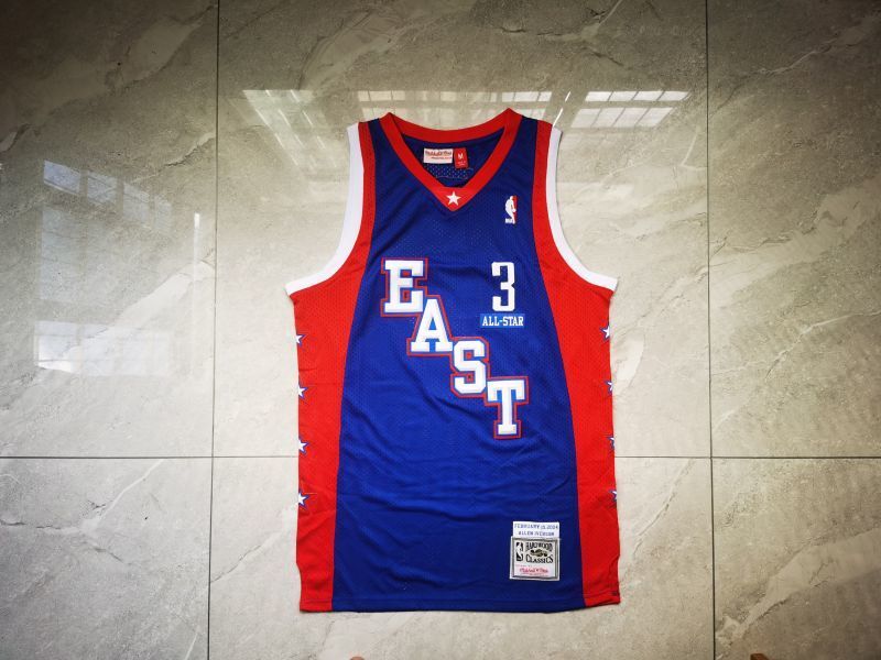 Philadelphia 76ers #3 Allen Iverson 04 All-Star 3 Blue Style 1 Basketball Jersey basketball jersey product view 1