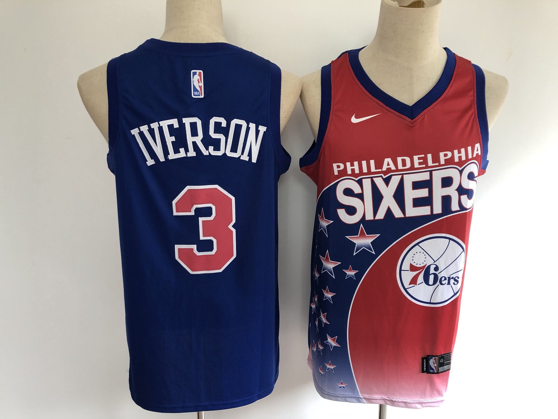 Philadelphia 76ers #3 Allen Iverson 76 3 Salute New Basketball Jersey basketball jersey product view 1