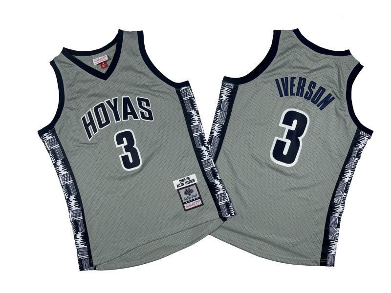 Philadelphia 76ers #3 Allen Iverson Iverson 3 # 95-96 Season Gray NCAA Jersey Style 1 Basketball Jersey basketball jersey product view 1