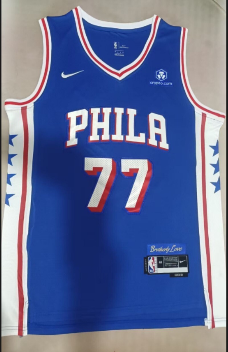 Philadelphia 76ers #77 V. J. Edgecombe Blue Jays (1)_[1] Basketball Jersey basketball jersey product view 1