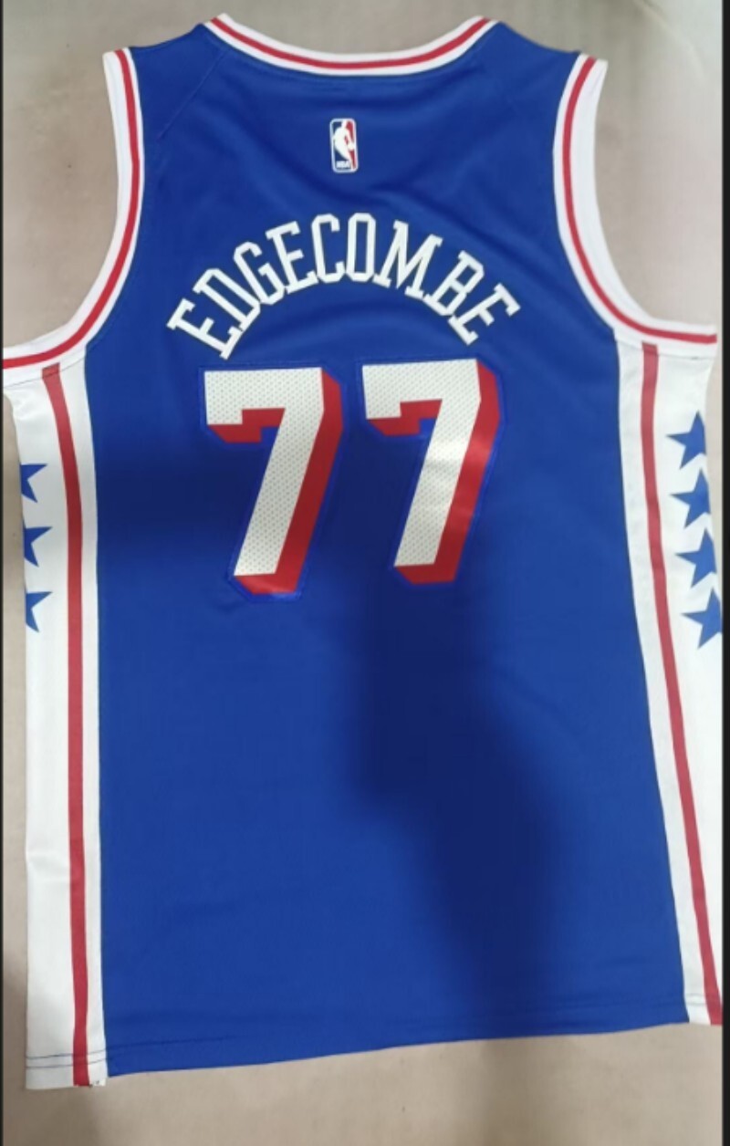 Philadelphia 76ers #77 V. J. Edgecombe Blue Jays (2)_[1] Basketball Jersey basketball jersey product view 1