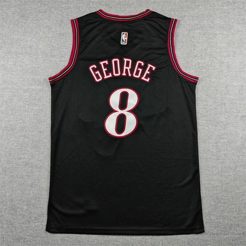 Philadelphia 76ers #8 Paul George 26 76 Classic Black Style 1 Basketball Jersey basketball jersey product view 1
