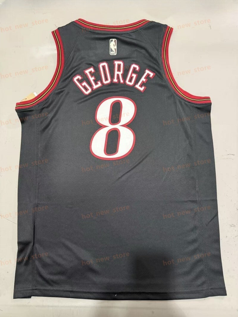 Philadelphia 76ers #8 Paul George 26 Season 76 Team Retro Black Style 1 Basketball Jersey basketball jersey product view 1