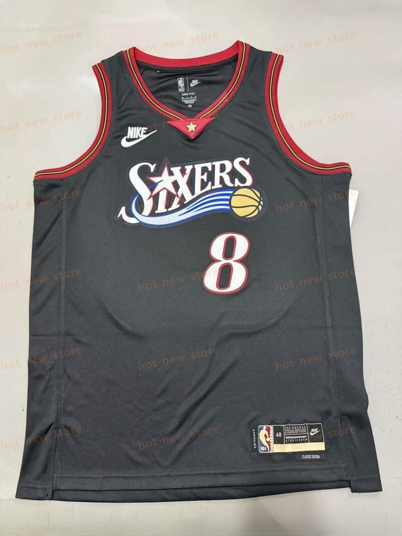 Philadelphia 76ers #8 Paul George 26 Season 76 Team Retro Black Style 2 Basketball Jersey basketball jersey product view 1