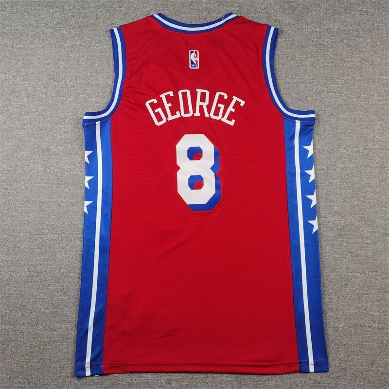 Philadelphia 76ers #8 Paul George 76 8 Red s-xxl Style 1 Basketball Jersey basketball jersey product view 1