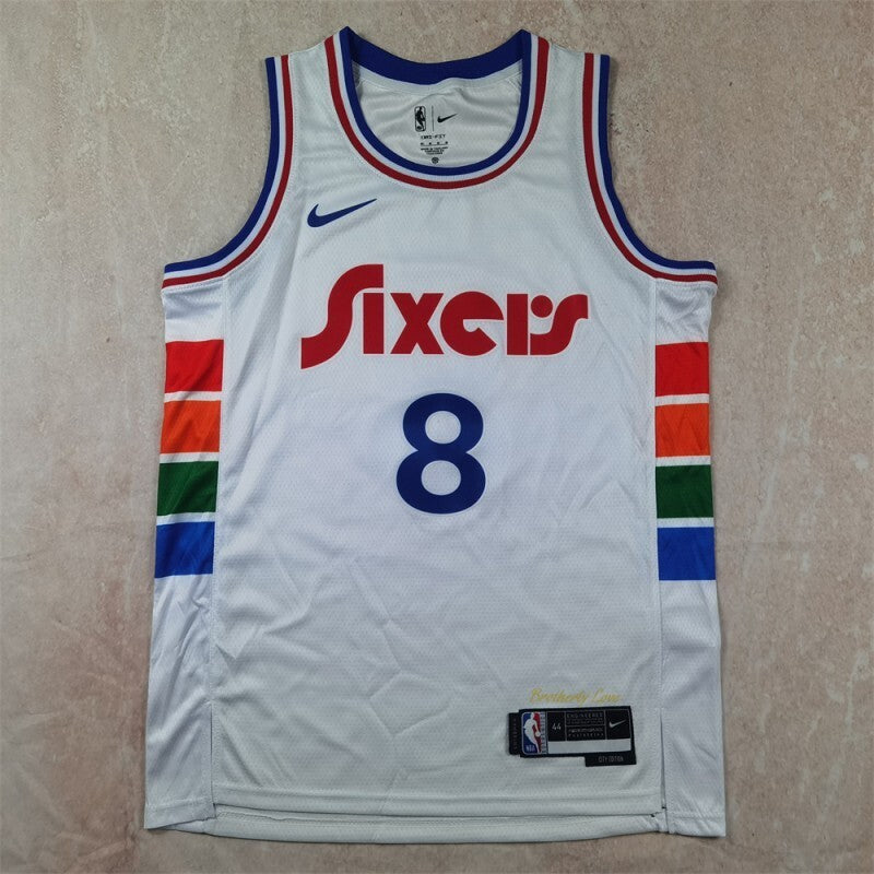 Philadelphia 76ers #8 Paul George Hot Press 76 Style 2 Basketball Jersey basketball jersey product view 1