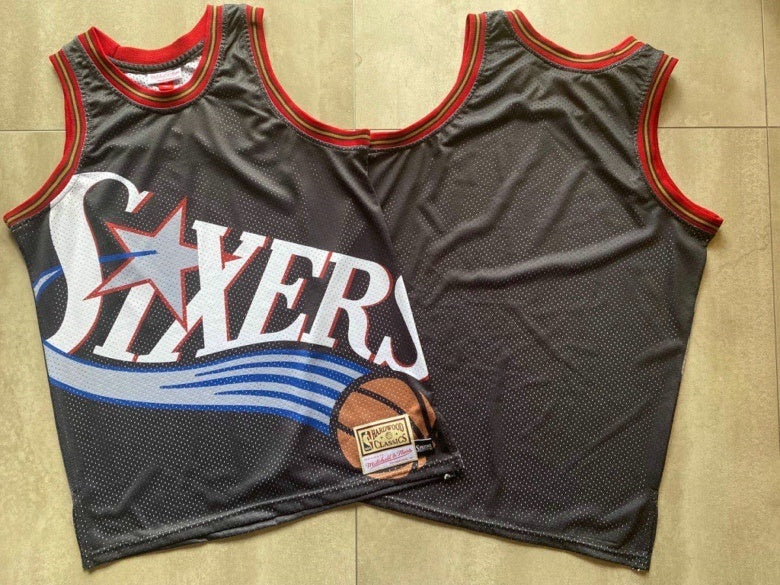 Philadelphia 76ers mitchell&ness big face 76 Size Basketball Jersey basketball jersey product view 1
