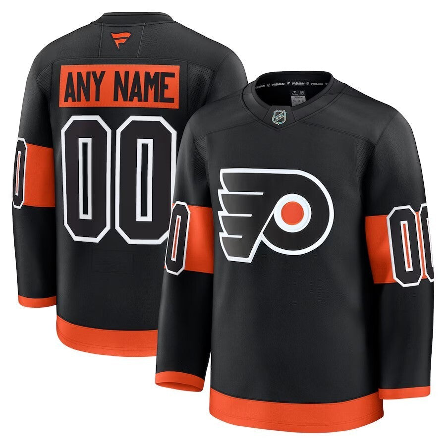 Philadelphia Flyers Fanatics Alternate Premium Custom Jersey - Black Hockey Jersey hockey jersey product view 1