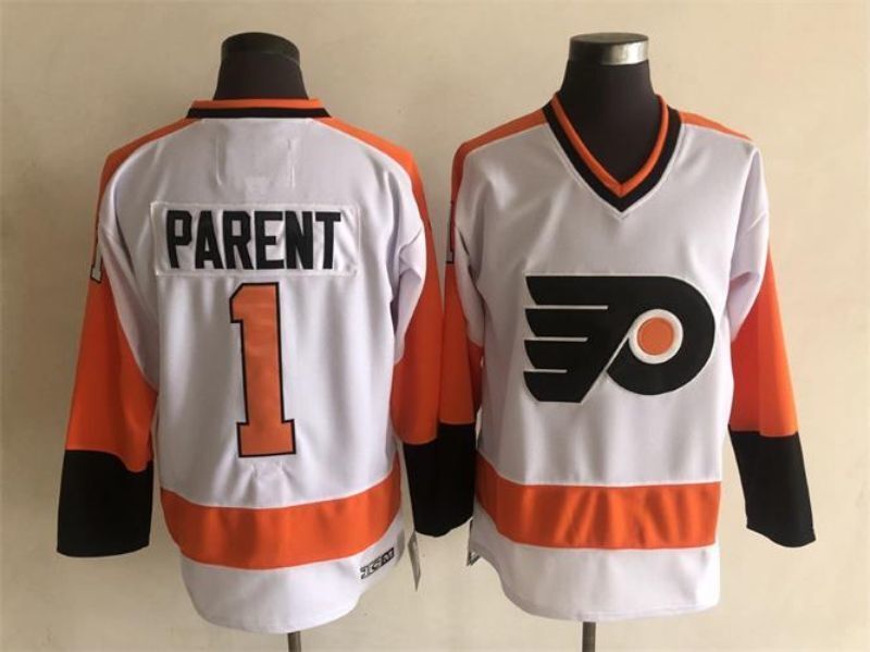 Philadelphia Flyers #1 Bernie Parent Hockey Jersey hockey jersey product view 1