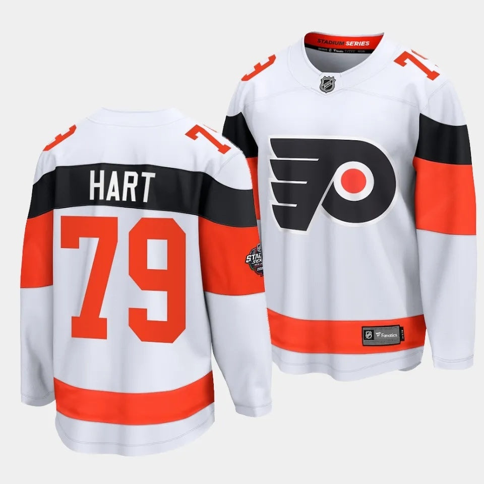 Philadelphia Flyers #79 Carter Hart 2024 NHL Stadium Series Jersey – White Hockey Jersey hockey jersey product view 1