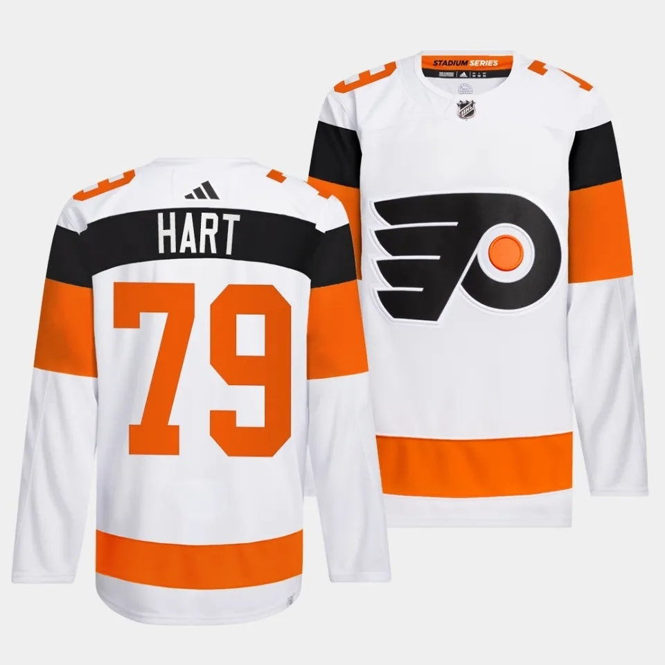 Philadelphia Flyers #79 Carter Hart 2024 NHL Stadium Series White Jersey Hockey Jersey hockey jersey product view 1