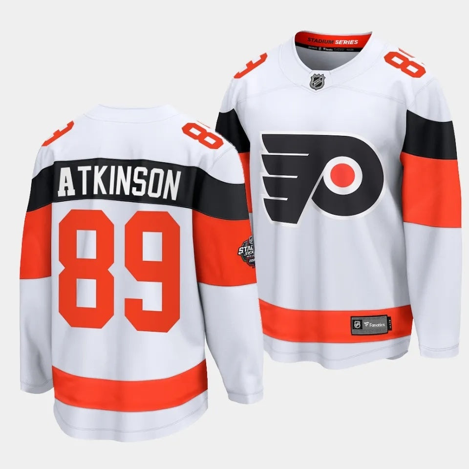 Philadelphia Flyers #89 Cam Atkinson 2024 NHL Stadium Series Jersey – White Hockey Jersey hockey jersey product view 1