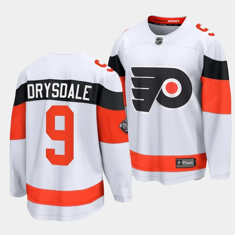 Philadelphia Flyers #9 Jamie Drysdale 2024 NHL Stadium Series Jersey – White Hockey Jersey hockey jersey product view 1