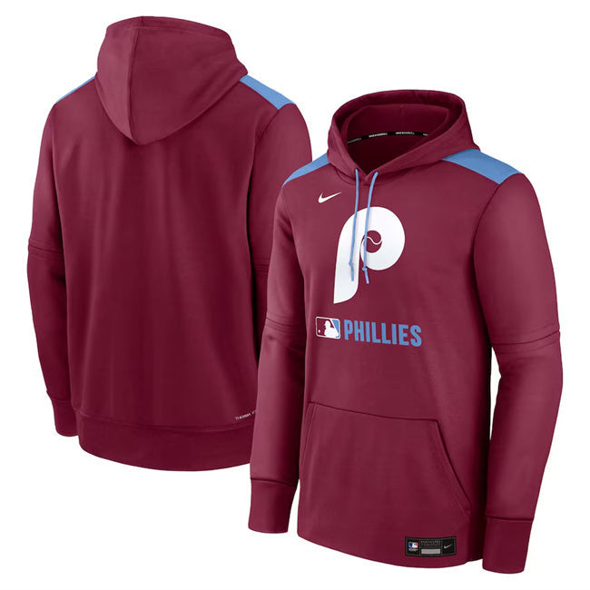 Philadelphia Phillies Burgundy Collection Performance Pullover Hoodie Baseball Jersey baseball jersey product view 1