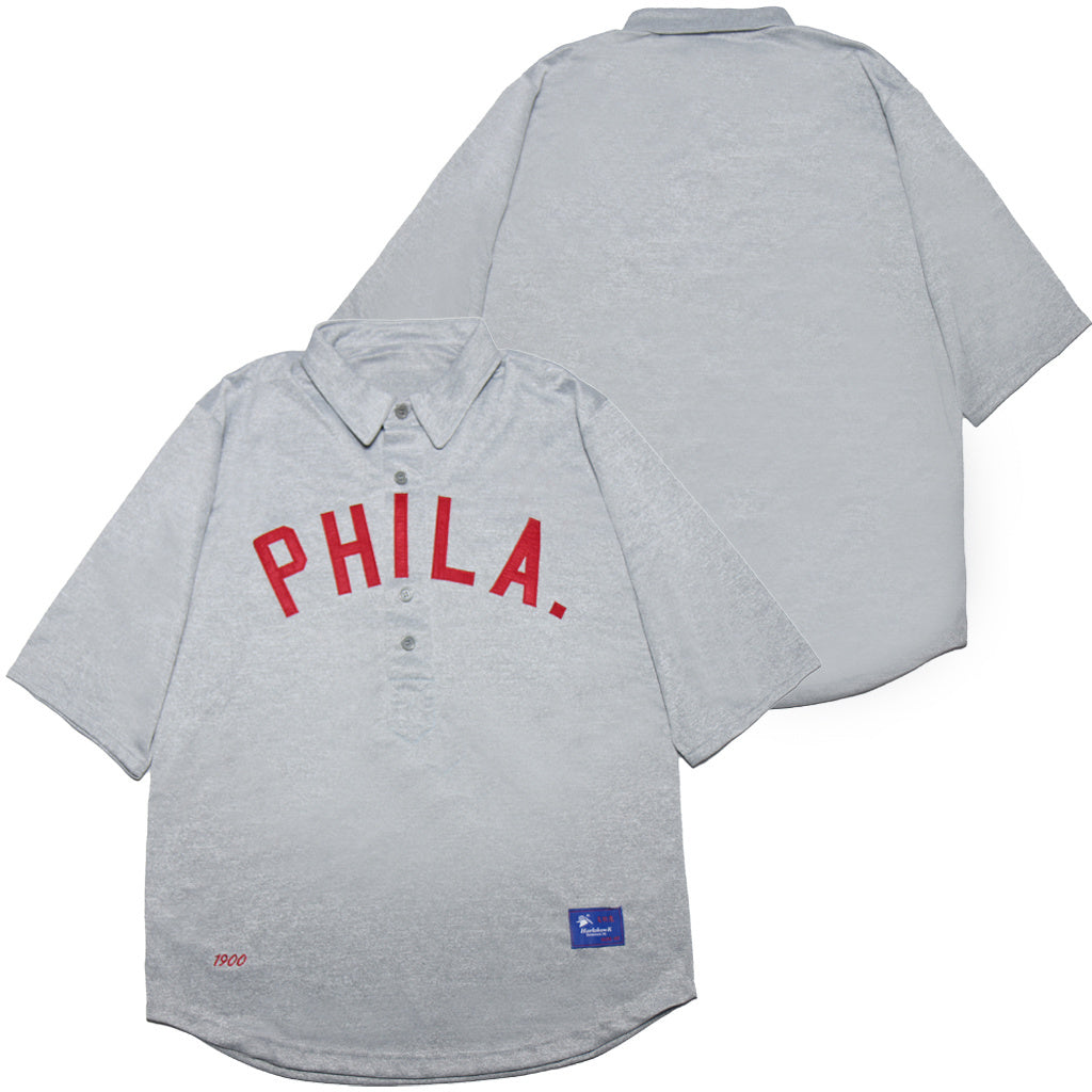 Philadelphia Phillies Phillies 1900 Hemp Gray Retro Baseball Jersey baseball jersey product view 1
