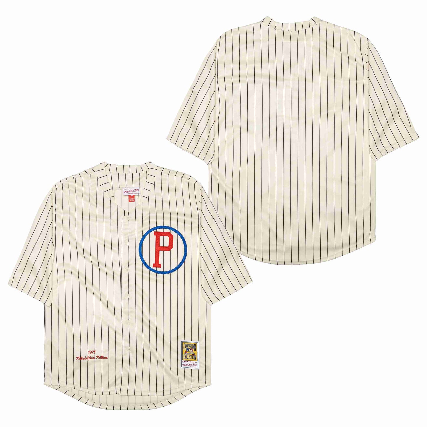Philadelphia Phillies Phillies 1921 Off-White Retro Baseball Jersey baseball jersey product view 1