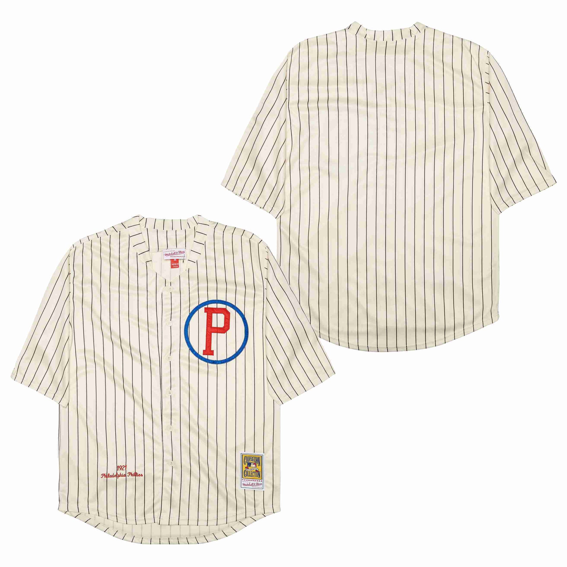 Philadelphia Phillies Phillies 1921 Off-White Retro Baseball Jersey baseball jersey product view 1