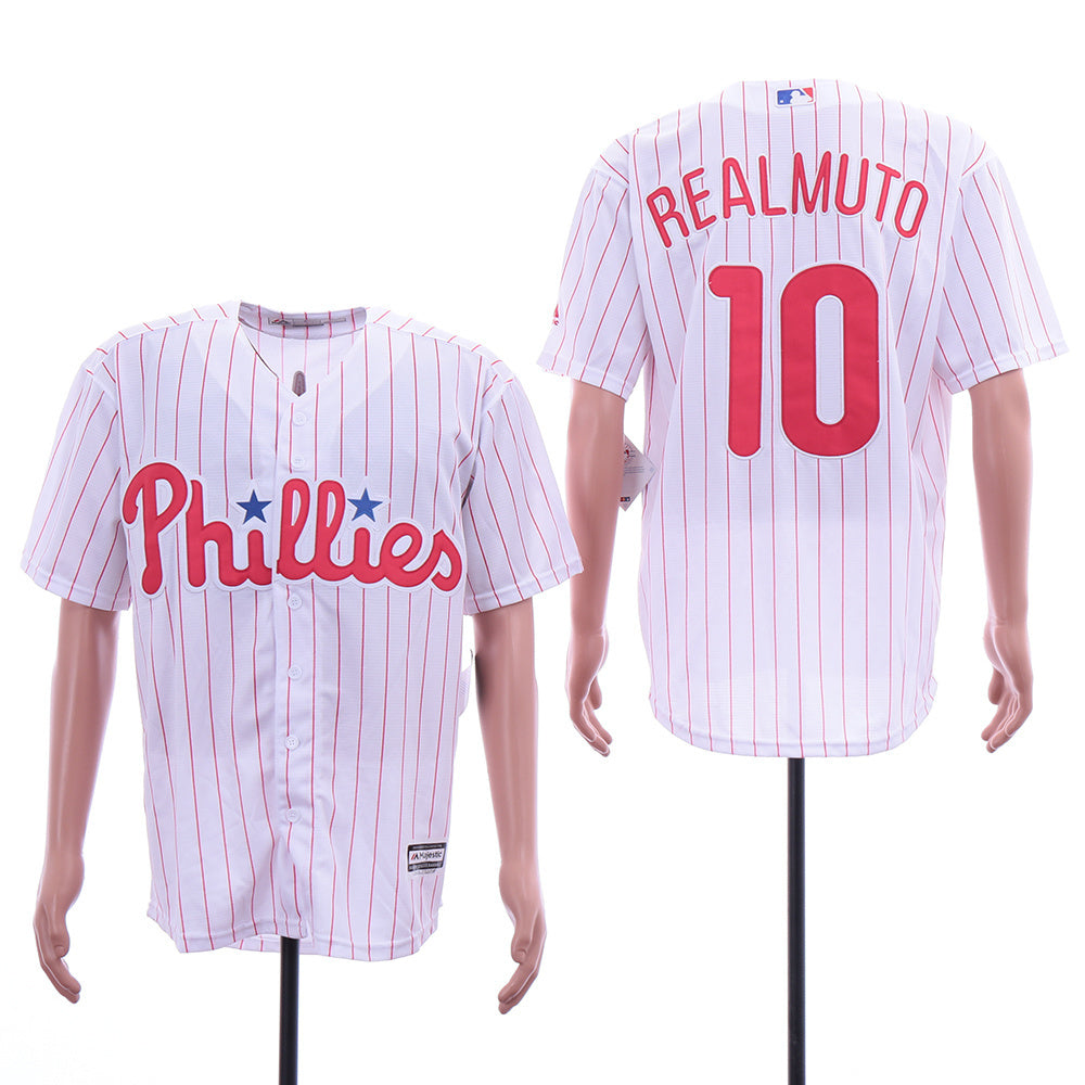 Philadelphia Phillies #10 Darren Daulton Phillies 10 White Fan Baseball Jersey baseball jersey product view 1