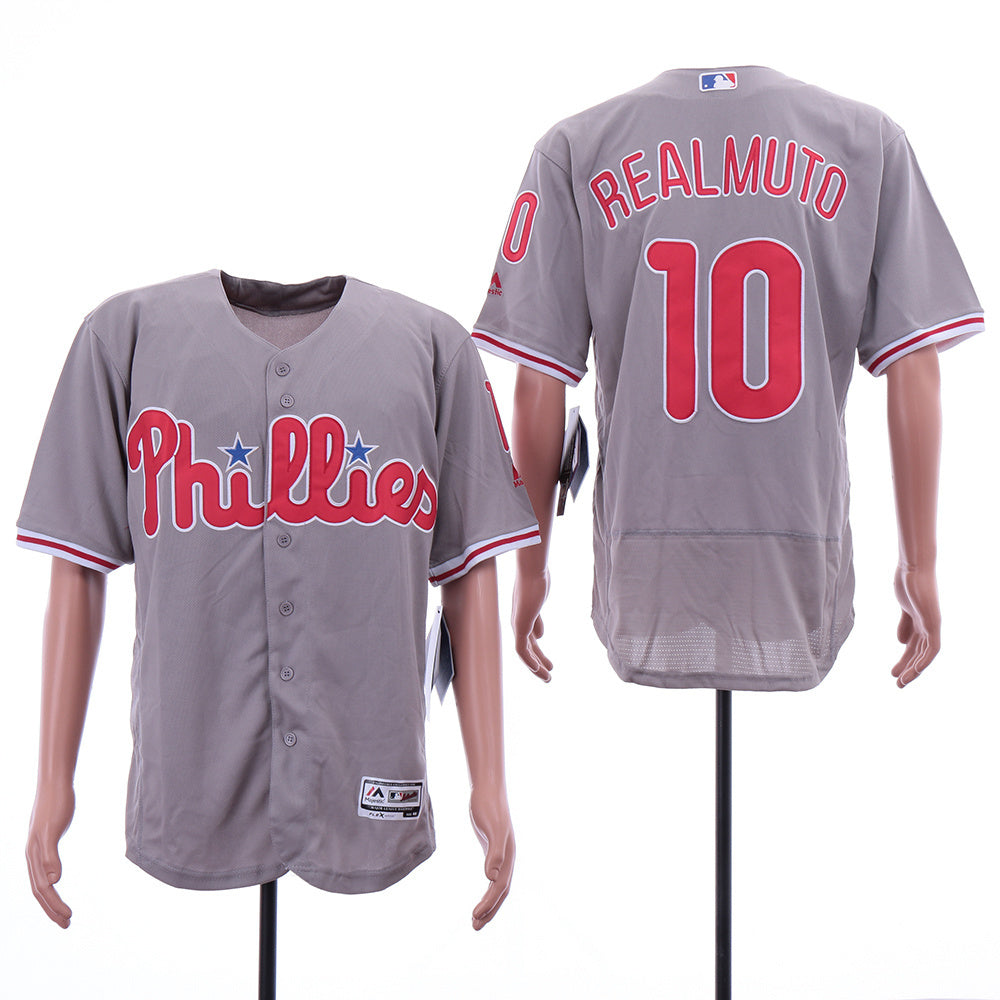Philadelphia Phillies #10 J.T. Realmuto Baseball Jersey baseball jersey product view 1