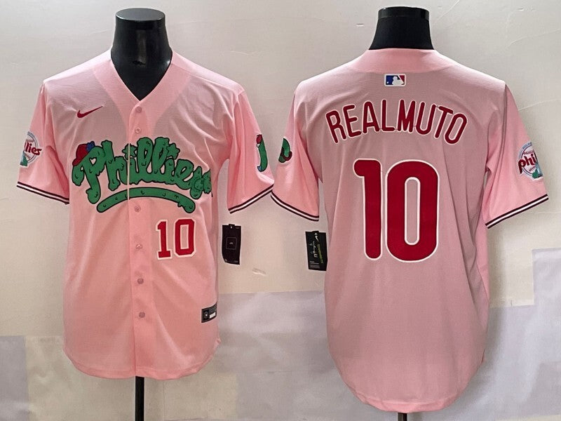 Philadelphia Phillies #10 J.T. Realmuto Phillies 4 Collaboration Style 1 Baseball Jersey baseball jersey product view 1